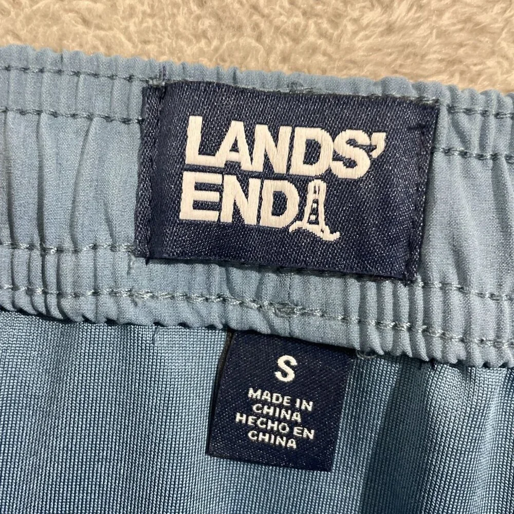 Copy NEW Lands' End Mens S UPF 50 Quick-Dry Swim Shorts Built-In Boxer Brief